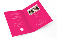 Kaart van de huwelijks de Videouitnodiging met magnetische knoop, Volledige kleuren digitale videobrochure