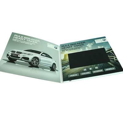Bedrijfsgift 5 &quot; IPS het Scherm Videobrochure, Videobrochurekaart, Lcd Videobrochurekaart met 210x165mm UVbrochuredruk