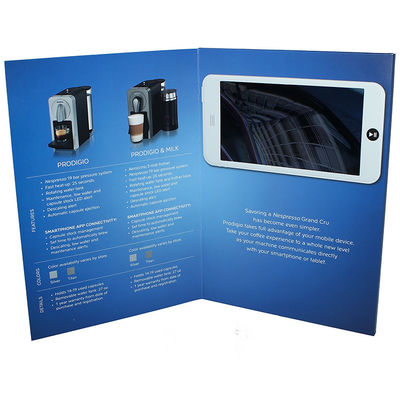De vrije steekproef beperkte Video in de Leveringsdouane van de Omslagfabriek wifi Videobrochure van het 10 duimtouche screen met Uw APP