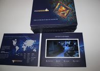 Multi - pagina met de hand gemaakte lcd videogroetkaart voor zaken promotie