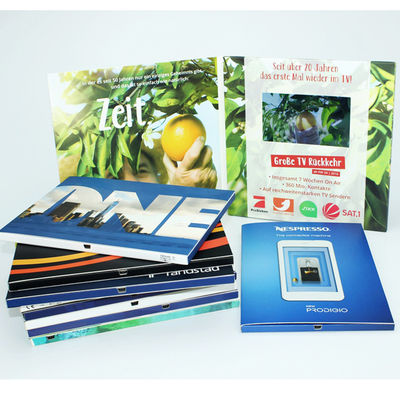 CE ROHS  Video LCD Brochure Custom Printing Paper Crafts With A5 Real Estate Touch Screen