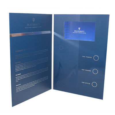 CE ROHS  Video LCD Brochure Custom Printing Paper Crafts With A5 Real Estate Touch Screen