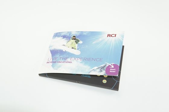 Videopak Customized Hardcover Digital Lcd Video Brochure 7 Inch In Folder IPS Screen