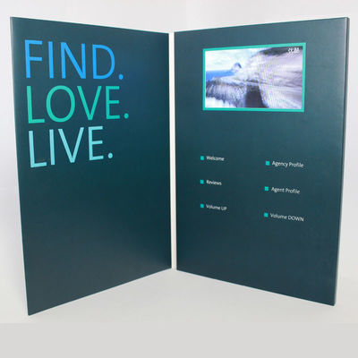 IPS HD Lcd Video Greeting Card , Lcd Video Book Hard / Soft Cover Style For Business