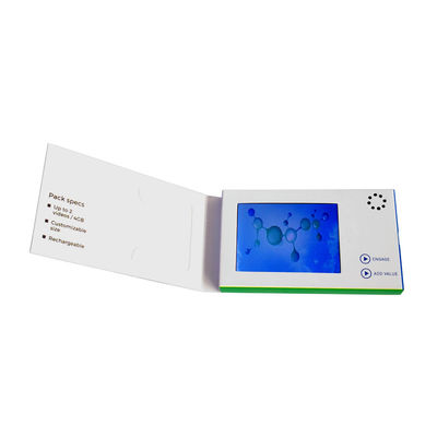 USB-poortlcd Videovisitekaartjes128mb-8gb Geheugen CMYK/de Druk van de Steenlaminering